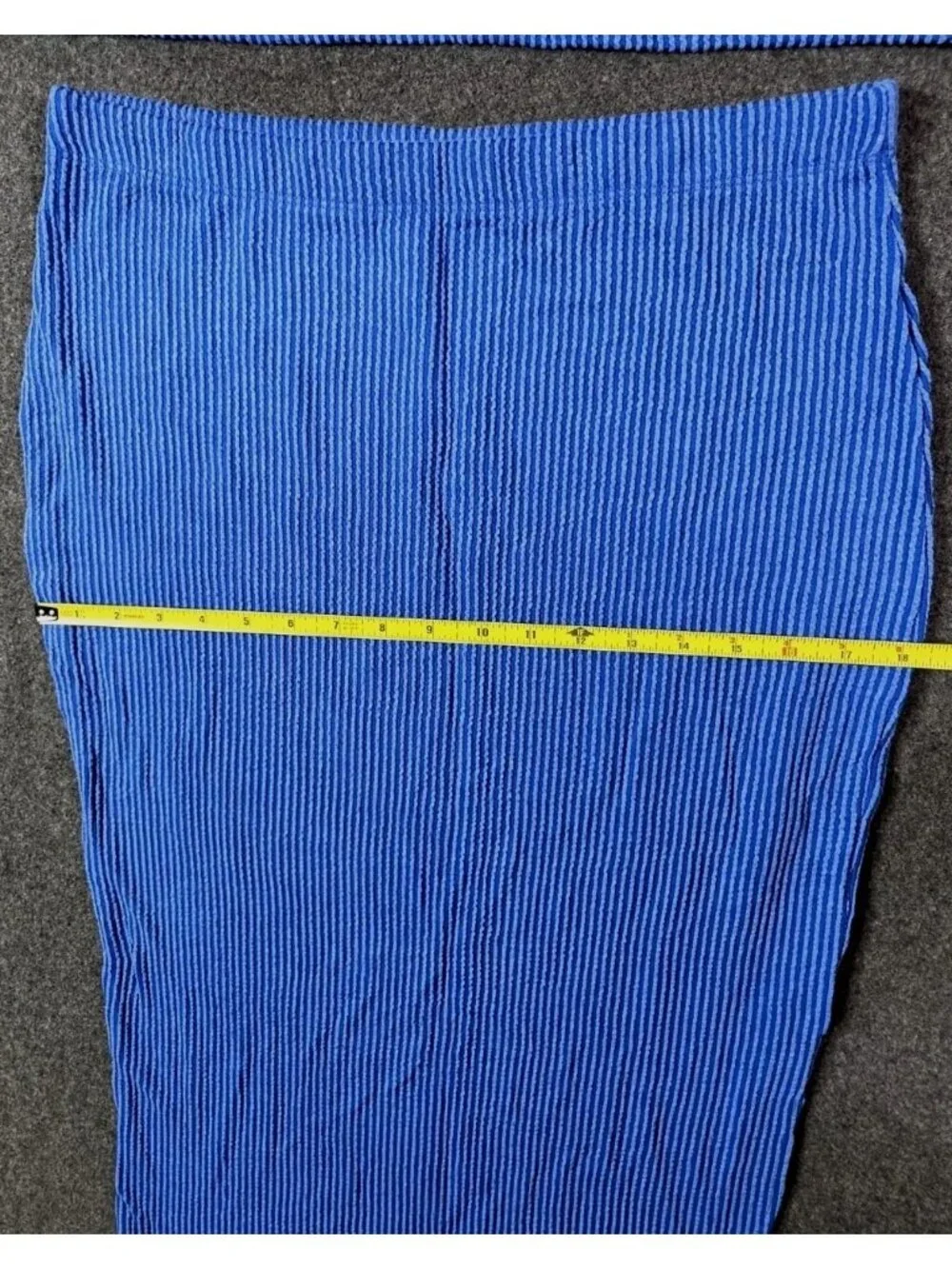 No Boundaries Ribbed Knit 2-Piece Set Top XXL 20 Skirt L 12-14 Blue Stripe